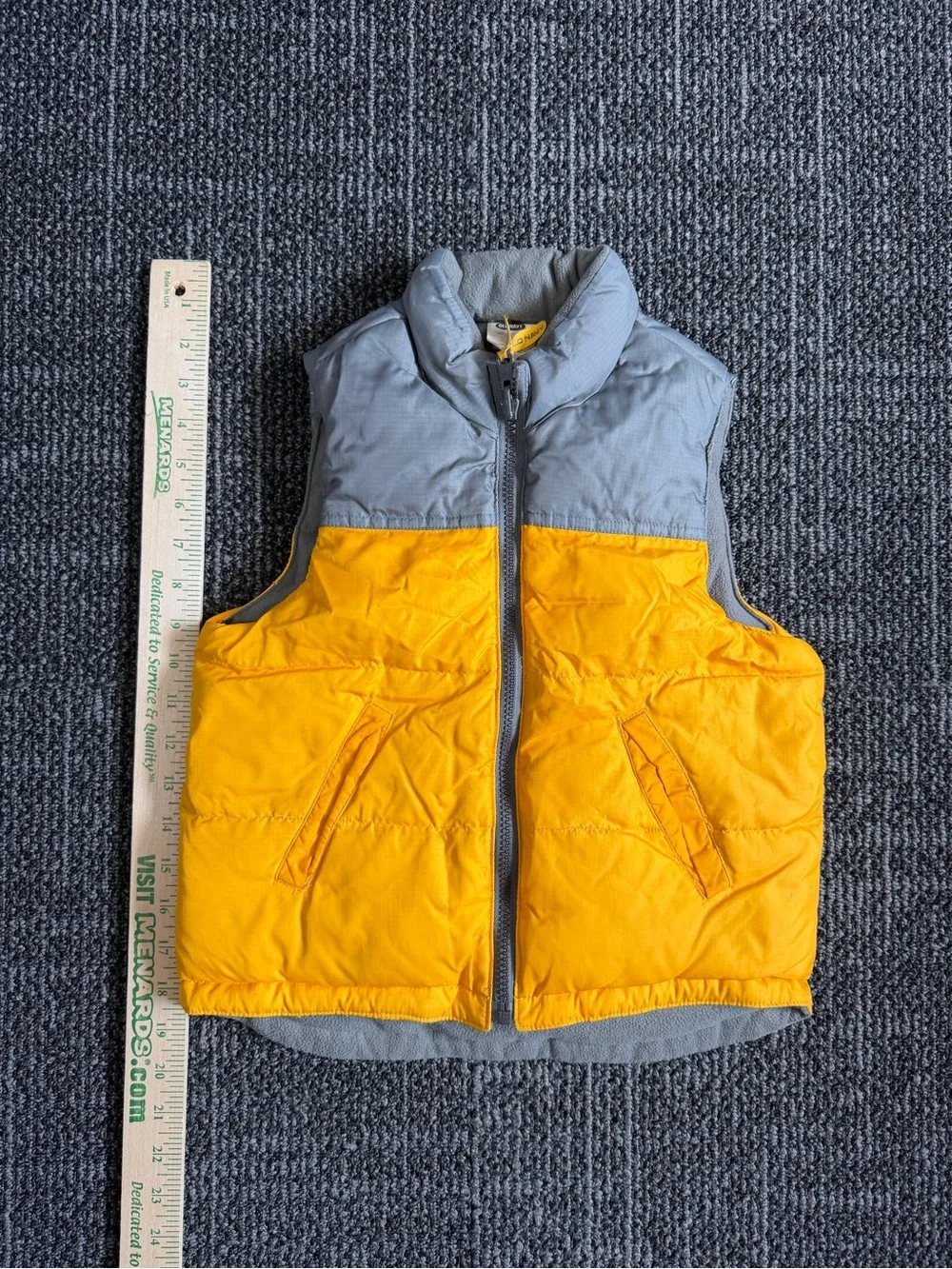 Old Navy Vest Boys 4/5 Red Gray Goose Down Y2K Outdoor